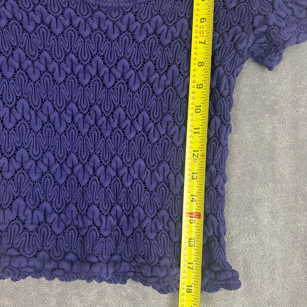 Vintage Baby Tee Womens S Crochet Knit Bubble Knit Y2KGrunge Whimsigoth - Picture 6 of 8